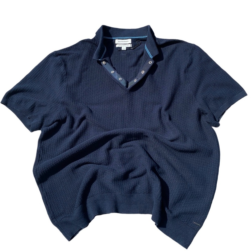 Autograph Supima Cotton Rich Polo Shirt - Men’s XL Navy (England)